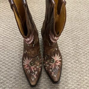 Old Gringo Brown Floral Heeled Boots